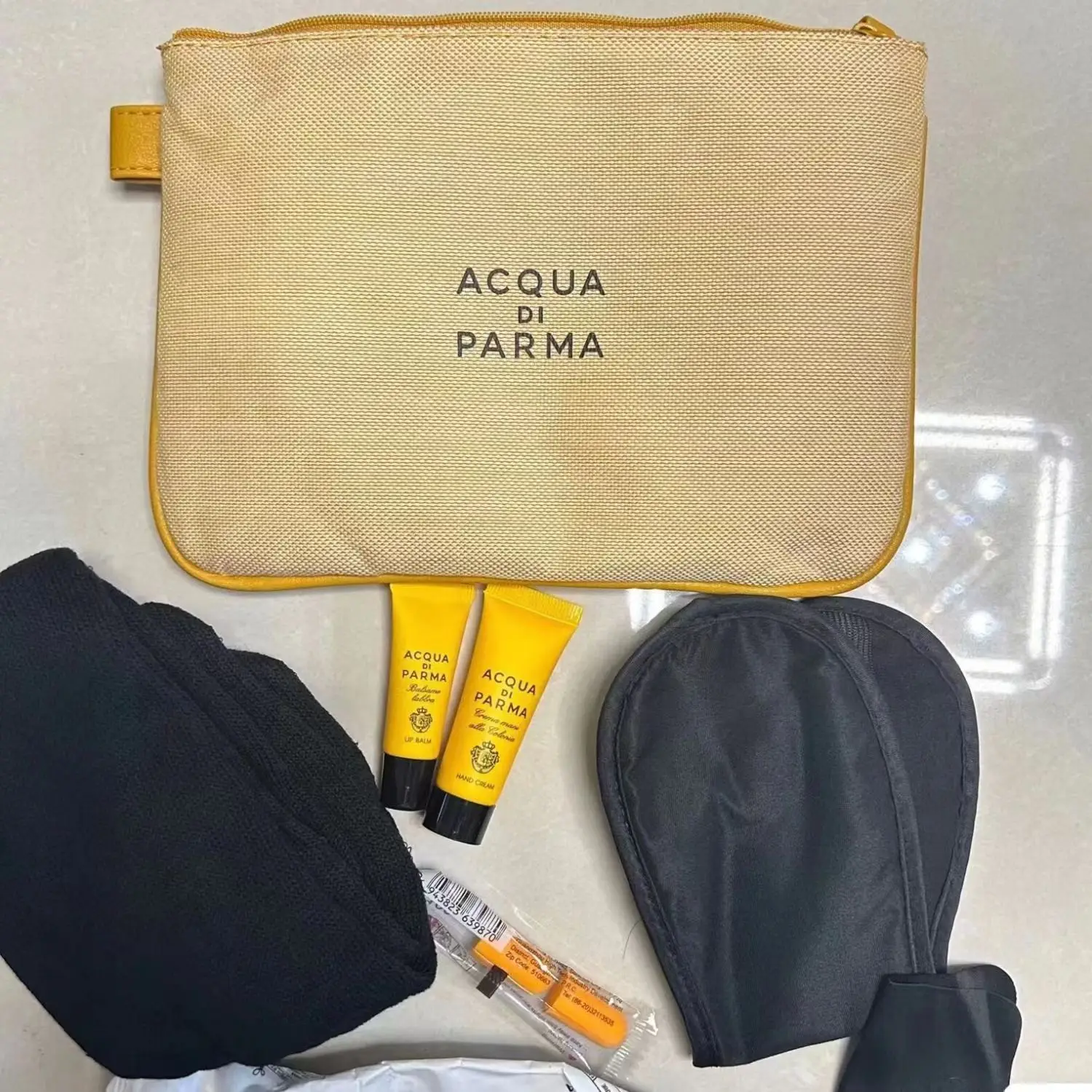 High Quality Airline Amenities Kit Bag with logo OEM Travel Kit Bag for First Class Travel Comfort Set for Airline Promotional