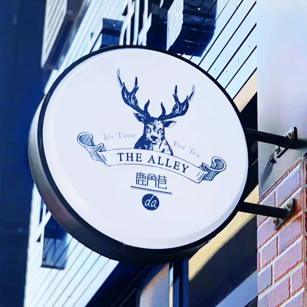 outdoor steel led lightbox led round lightbox sign outdoor advertising custom lightbox signs