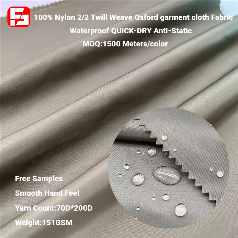 Factory customization 100% nylon 2/2 twill oxford fabric coat fabric for biker jacket