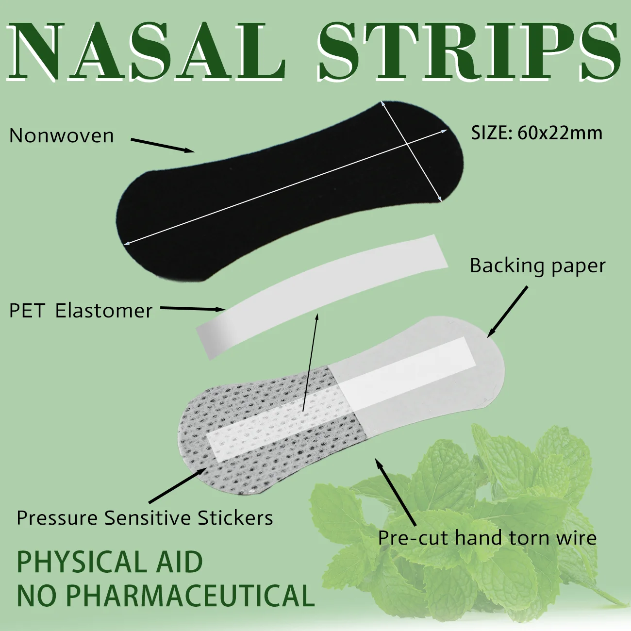 Anthrive New Arrival Sleep Strips Waterproof Nose Strips Breathing Anti Snoring Nasal Strips For Better Breath