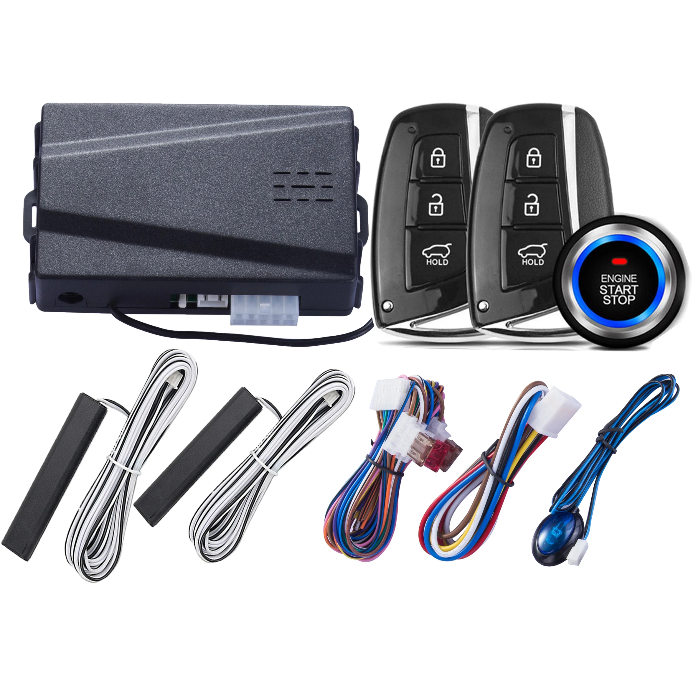 new design Boton push start universal con shock sensor pke keyless entry push button engine start  boton de encendido para carro