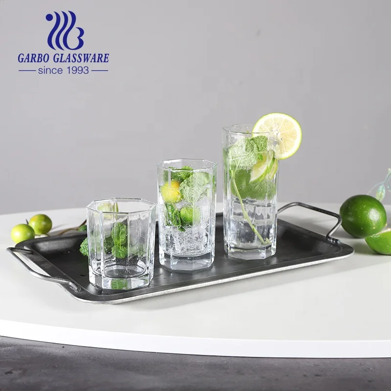 Wholesale classic highball crockery glass cup clear elegant 6/8/12oz juice water drinking tumbler crystal glass