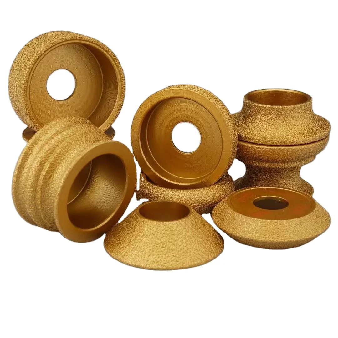 Vacuum Brazed Marble Granite Stone Quartz Tile Ceramic Diamond Abrasive Grinding Profile Wheel for Angle Grinder