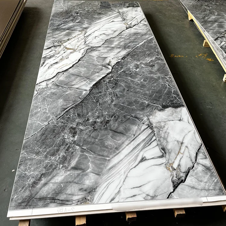 Decorative Background Marble Bamboo Charcoal Wood Veneer