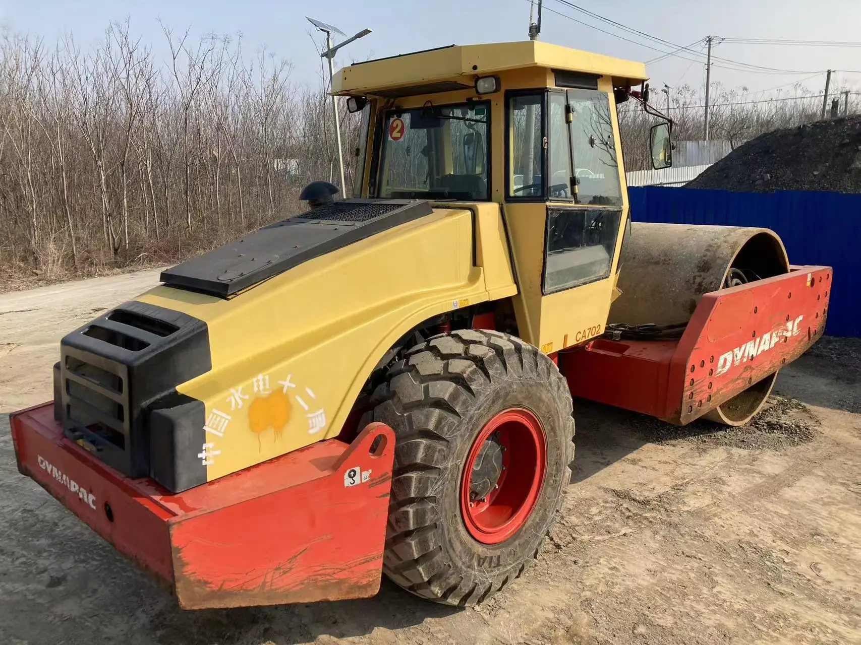 Used road roller Dynapac CA702 High Quality with Double Drum Roller in Good Condition 7 Ton Road Rollers