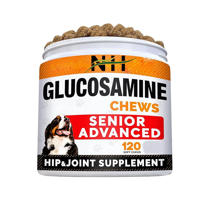 Senior Advanced Glucosamine Joint Supplement  Hip & Joint Pain Relief ,Coprophagia Stool Eating Deterrent - Omega-3