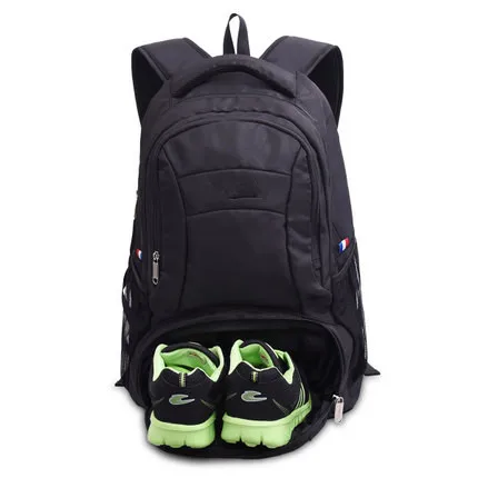 Водонепроницаемый дорожный спортивный школьный рюкзак унисекс, легкий походный рюкзак с отделением для обуви (62390782358)