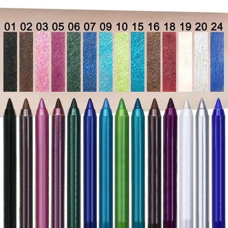 Custom eyeliner oem makeup eyeshadow pencils factory Halloween 24 color liquid eyeliner private label