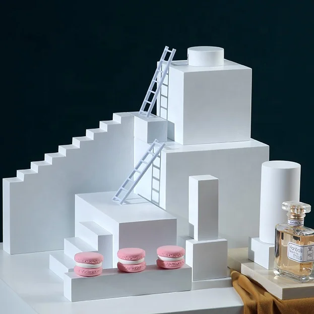 High quality custom size color waterproof and dirt resistant square cube ladder stair ornament photography props