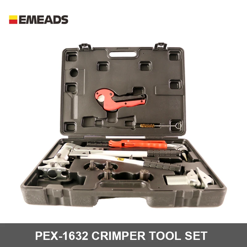 Pex-1632 Manual Hydraulic Mechanical Axial Pressing Tool Set  for For Pressing Fitting And Pipe With Pressing Cutting Expending