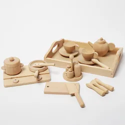 Kid Cooking Toys Kitchen Play Set Toys Child wooden Kitchen Toy Sets