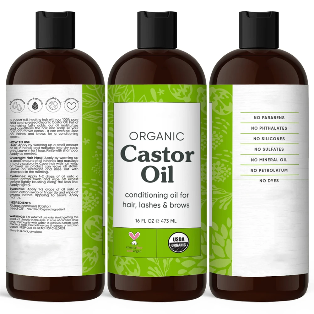 Moisturize Condition Jamaican Black Castor Oil Castor Oil For Hair Growth Organic Castor Oil For Dry Hair