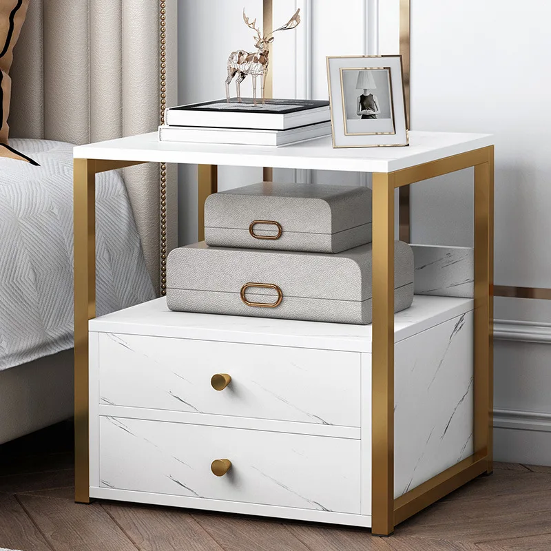 Modern Home Bedroom Furniture Wooden Bedside Lamp Table White Nightstand Night Stand With Drawers/