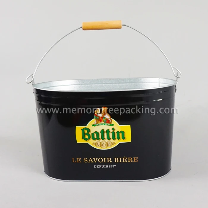 Metal Tin Ice Bucket for Party Decorations Wine Cooler and Holder