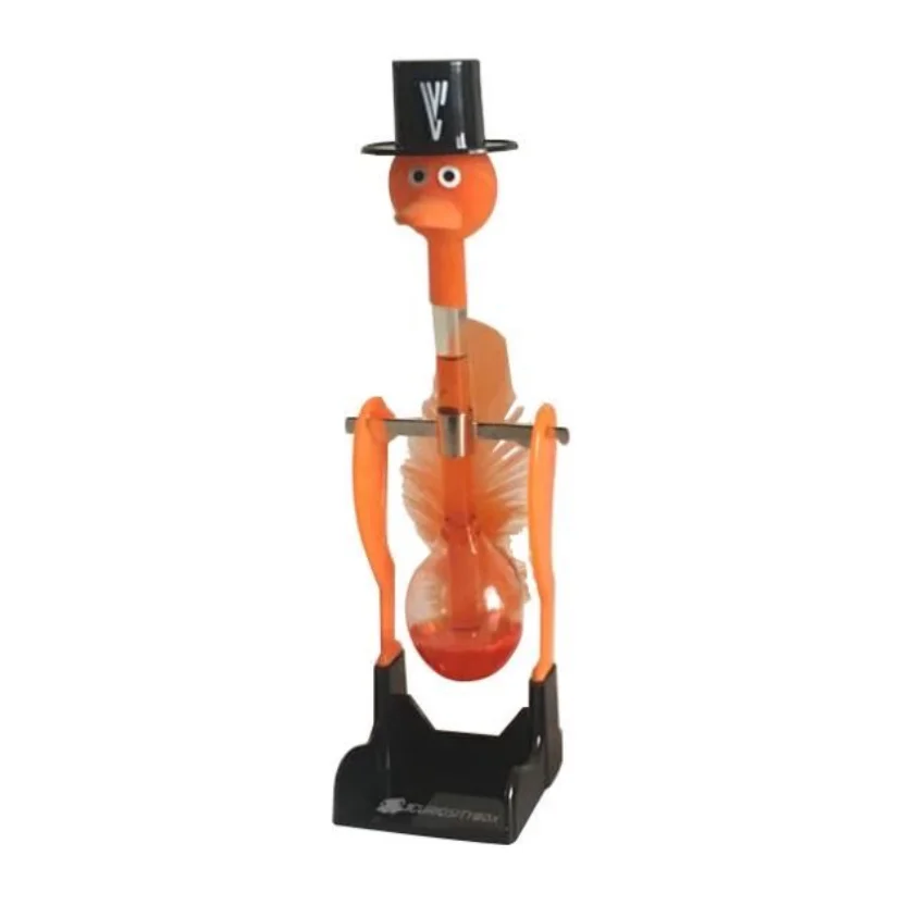 Educational Toy New Design Orange Glass Crafts Drinking Bird