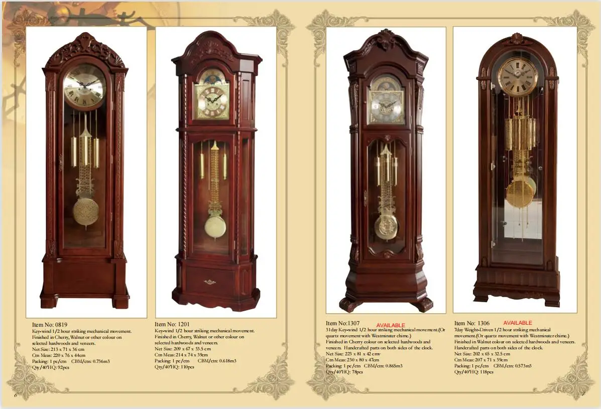 Зеркальные напольные часы для гостиной, часы-дедушки с механическим или кварцевым механизмом