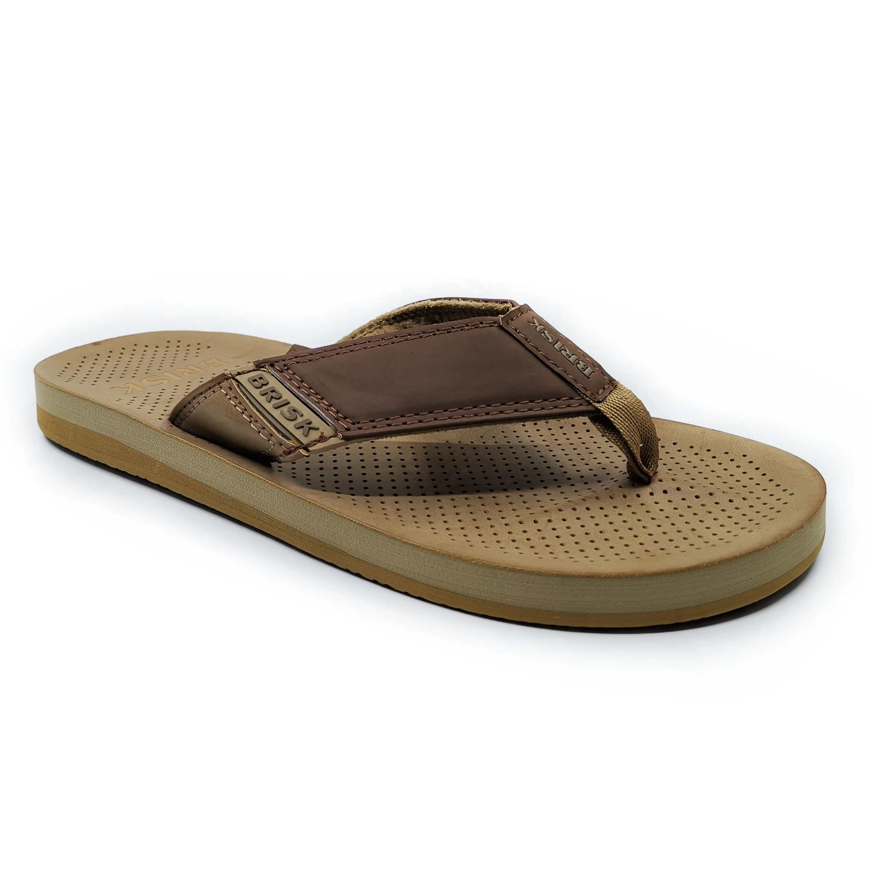 New Custom Style Wholesale Men Pu Sole Beach Slippers Flip Flops