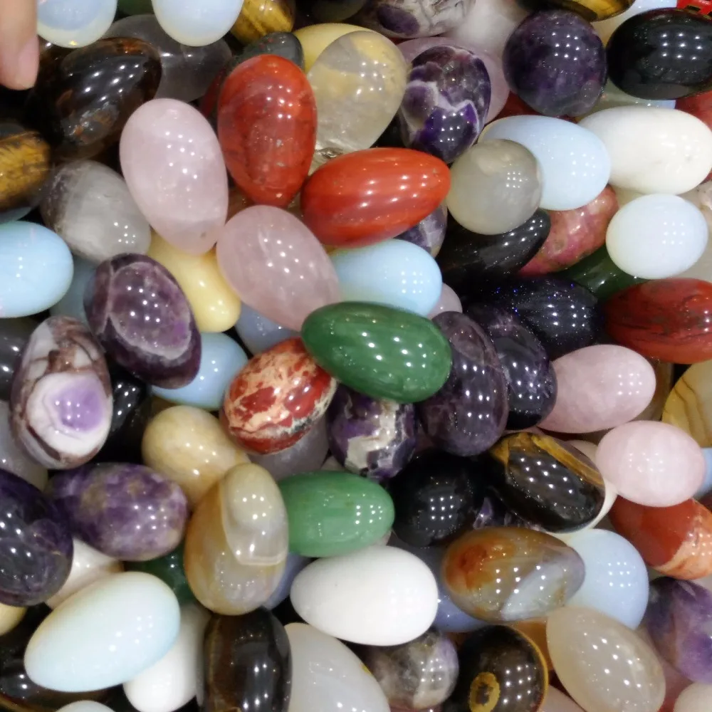 
Ready To Ship Drilled or Undrilled Wholesale Natural Kegel Jade Eggs Many Gemstone Yoni Eggs 