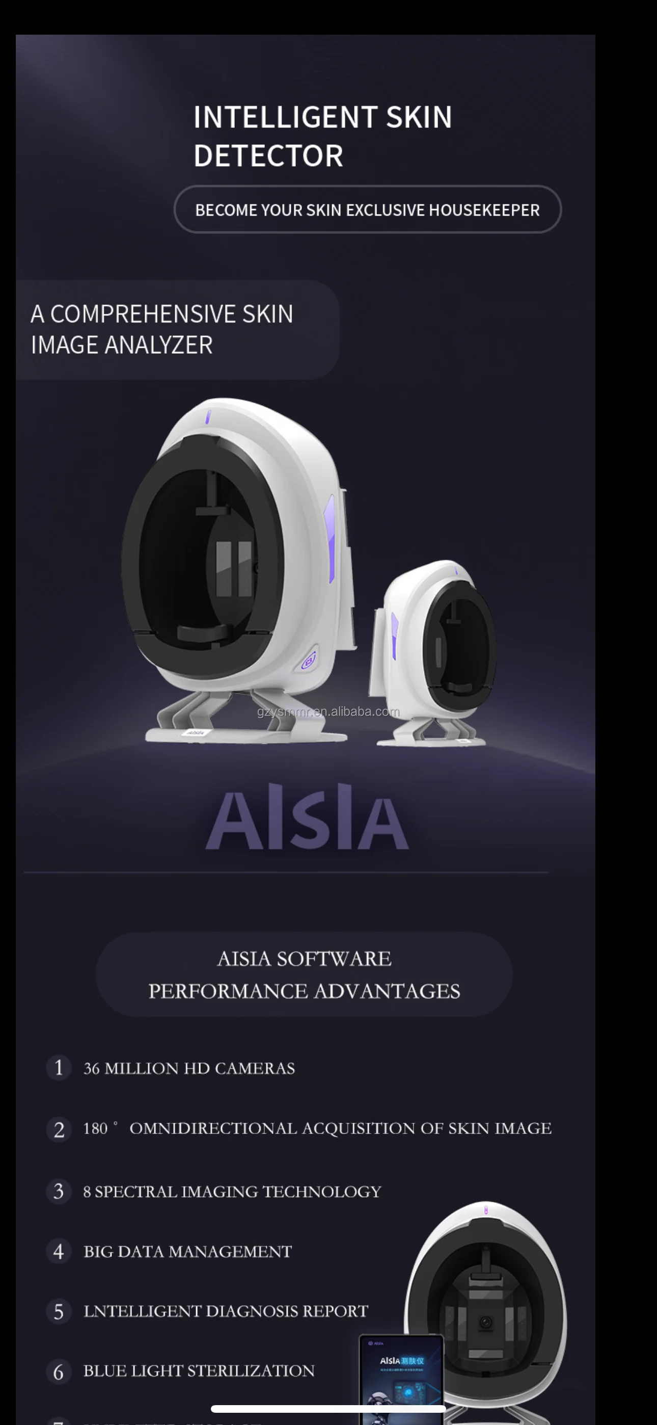 Advanced professional face analysis instrument  skin analyzer profession