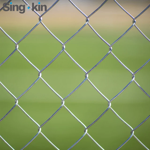 Residential iron carbon steel 9 10.5 11.5 gauge 6ft 8ft black galvanized chain link fence