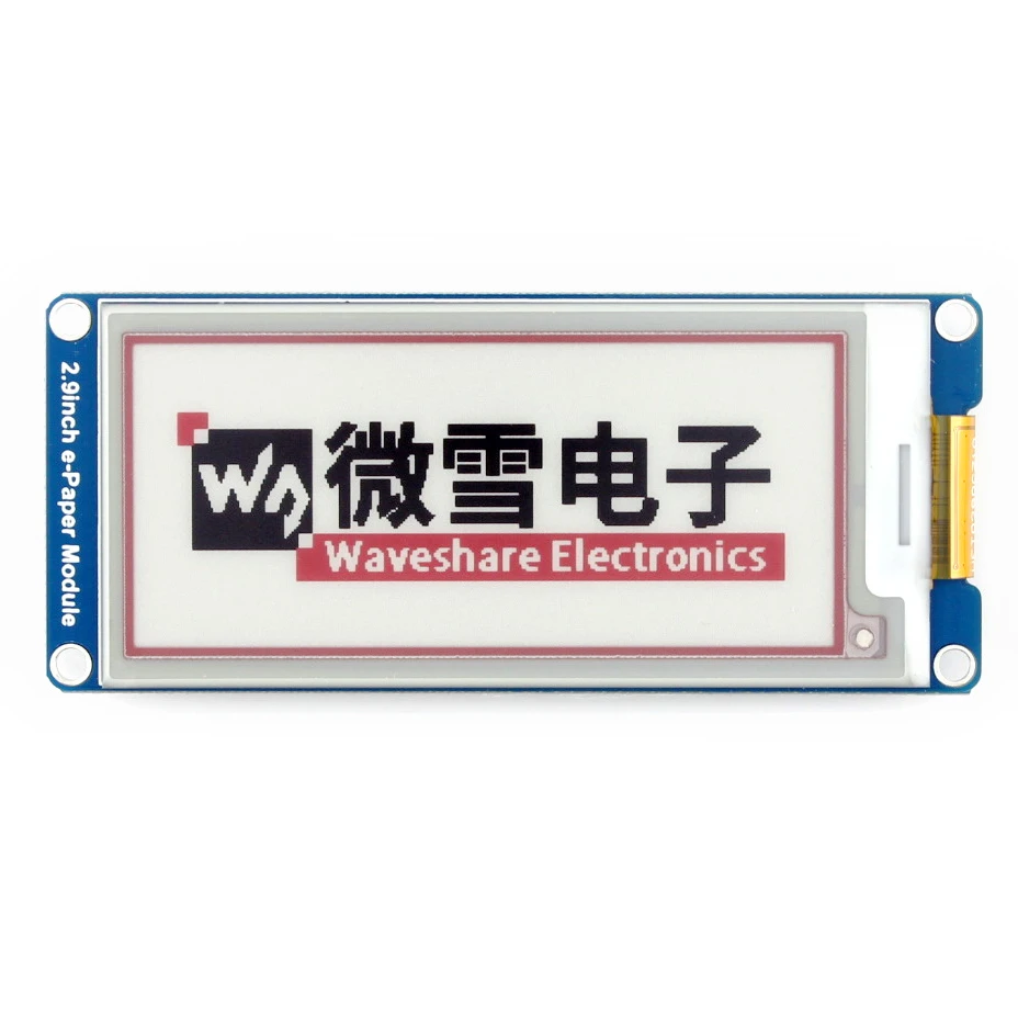 Waveshare 2.9inch E-Ink Display Module Panel Red Black White Three-color SPI Interface with Embedded Controller