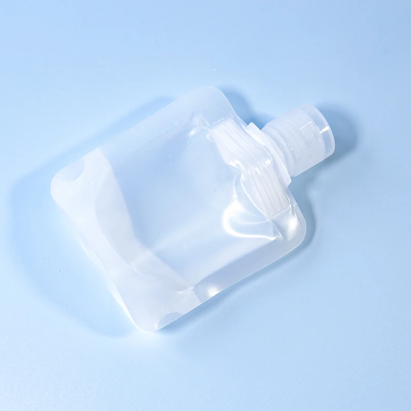 Popular portabledoypack with spout bag 30ml 50ml 100ml liquid cosmetic packaging spout bag Ready to Ship