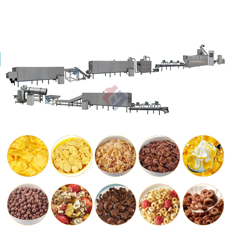 Mini frosted corn flakes extruder making manufacturing machine processing line price
