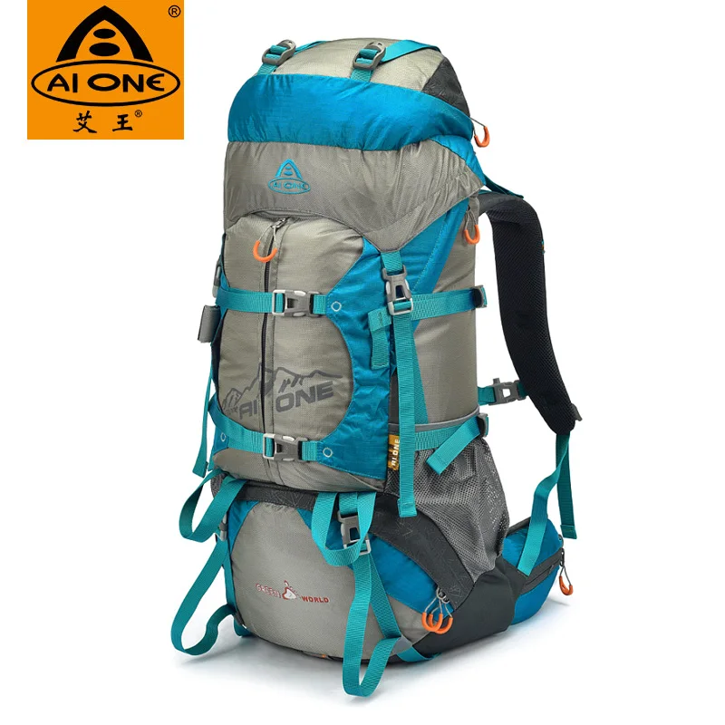 Custom  Trekking Camping Bag  50 L Waterproof Durable Outdoor Climbing bag Hiking Backpack