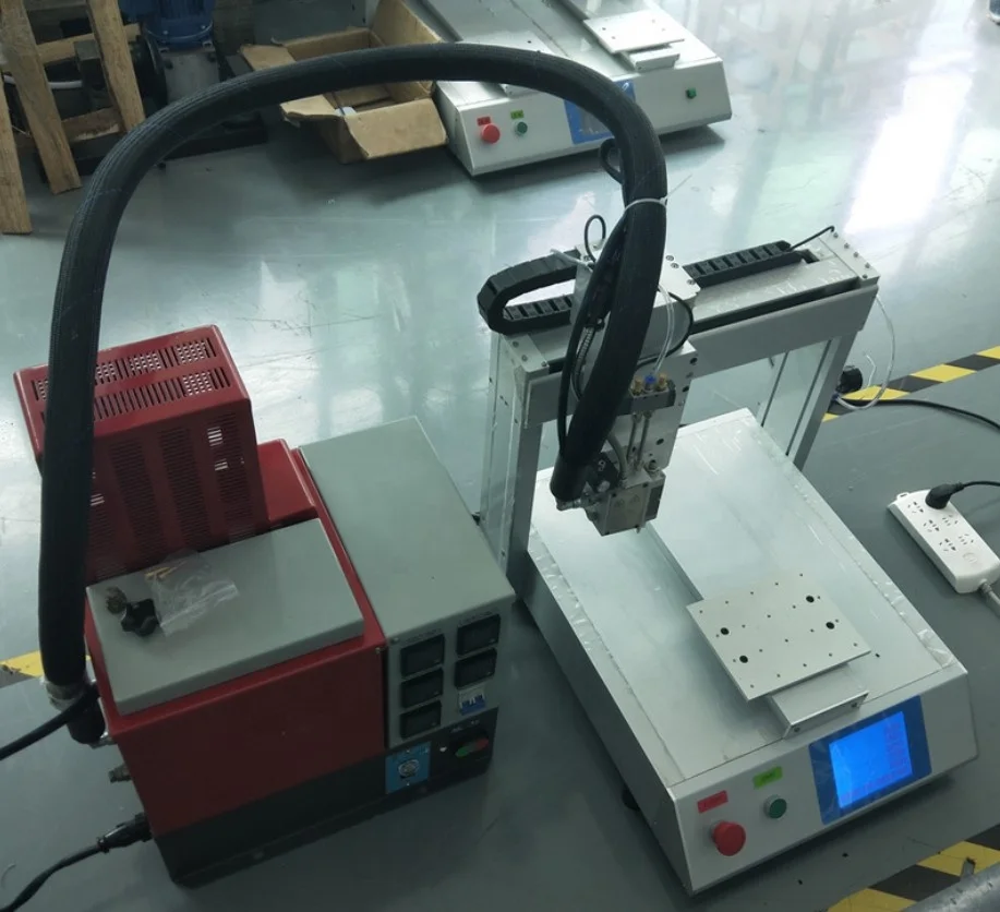 400*400 Desktop automatic 30ML hot melt glue dispensing robot machine