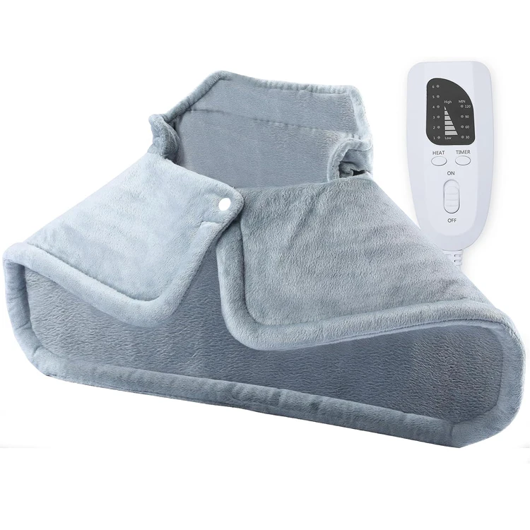 Superior Fleece Heating Shoulder Cape with Timing Function and Adjustable Temperature for Spine Comfort Thermal Instrument