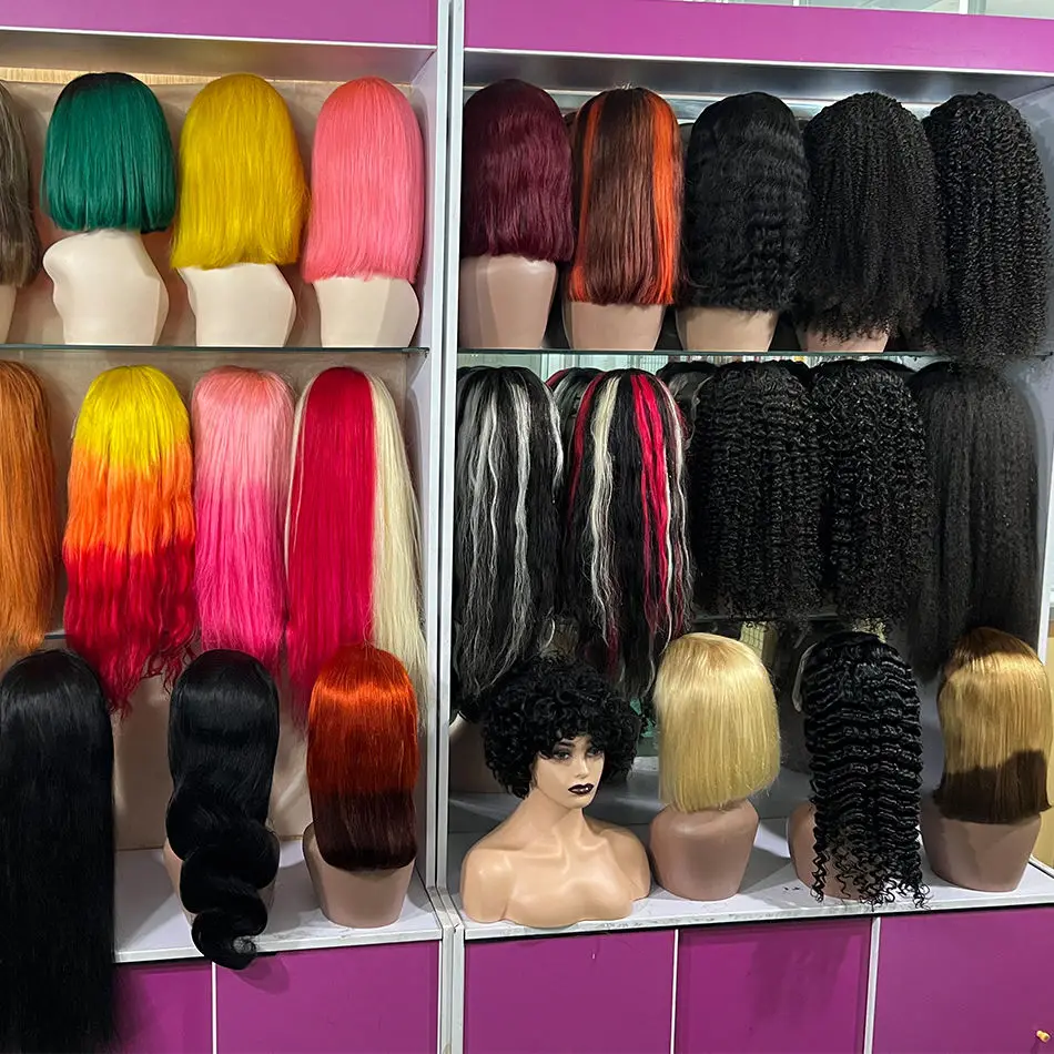 Raw Indian Hair 13X4 Transparent Lace Front Human Hair Wigs Cuticle Aligned Deep Wave Full HD Lace Frontal Wigs For Black Women