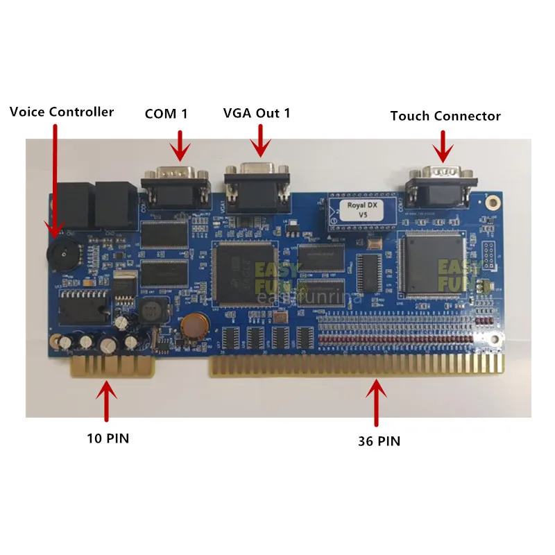 Touchscreen Arcade Games Alice Zeus Royal DX 5 in 1 Multi Game Machine Board PCB