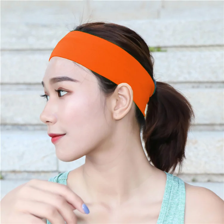 Wholesale Good Quality Solid Color Cotton Elastic Sports Headbands Custom Logo Running Fitness Yoga Headbands