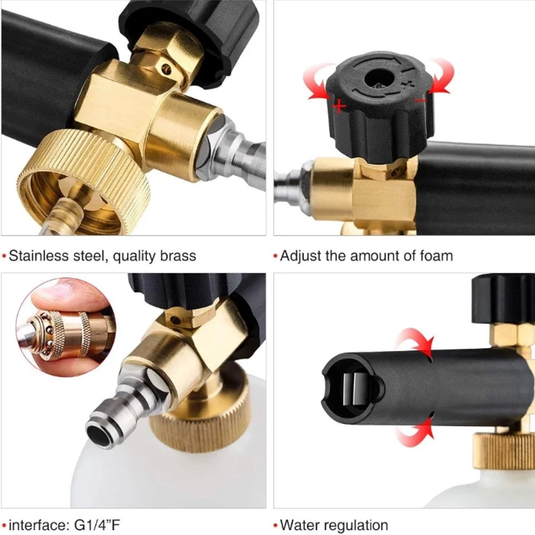 1/4 Quick Connector Snow Foam Cannon Lance For Cleaning Cars/Trucks, Car Wash Pressure Washer Spray Gun/Nozzle