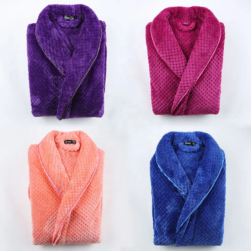 2022  Mens Fleece Robe Soft Light Hotel Bathrobe Bathrobe for women