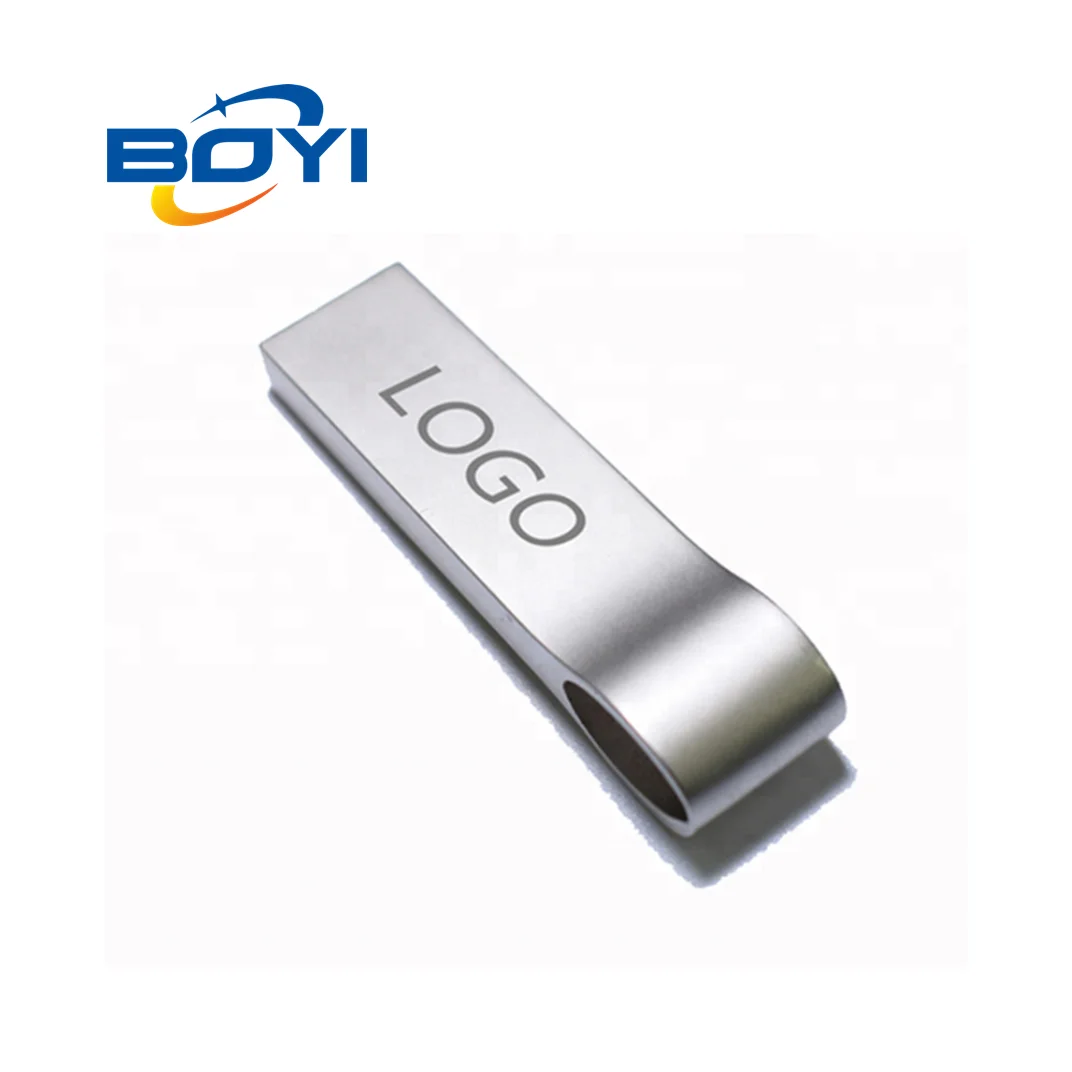 
Boyi Waterproof Metal Silver usb flash drive pen drive 64GB 32GB 16GB 8GB 4GB pendrive with key ring u disk memory disk 