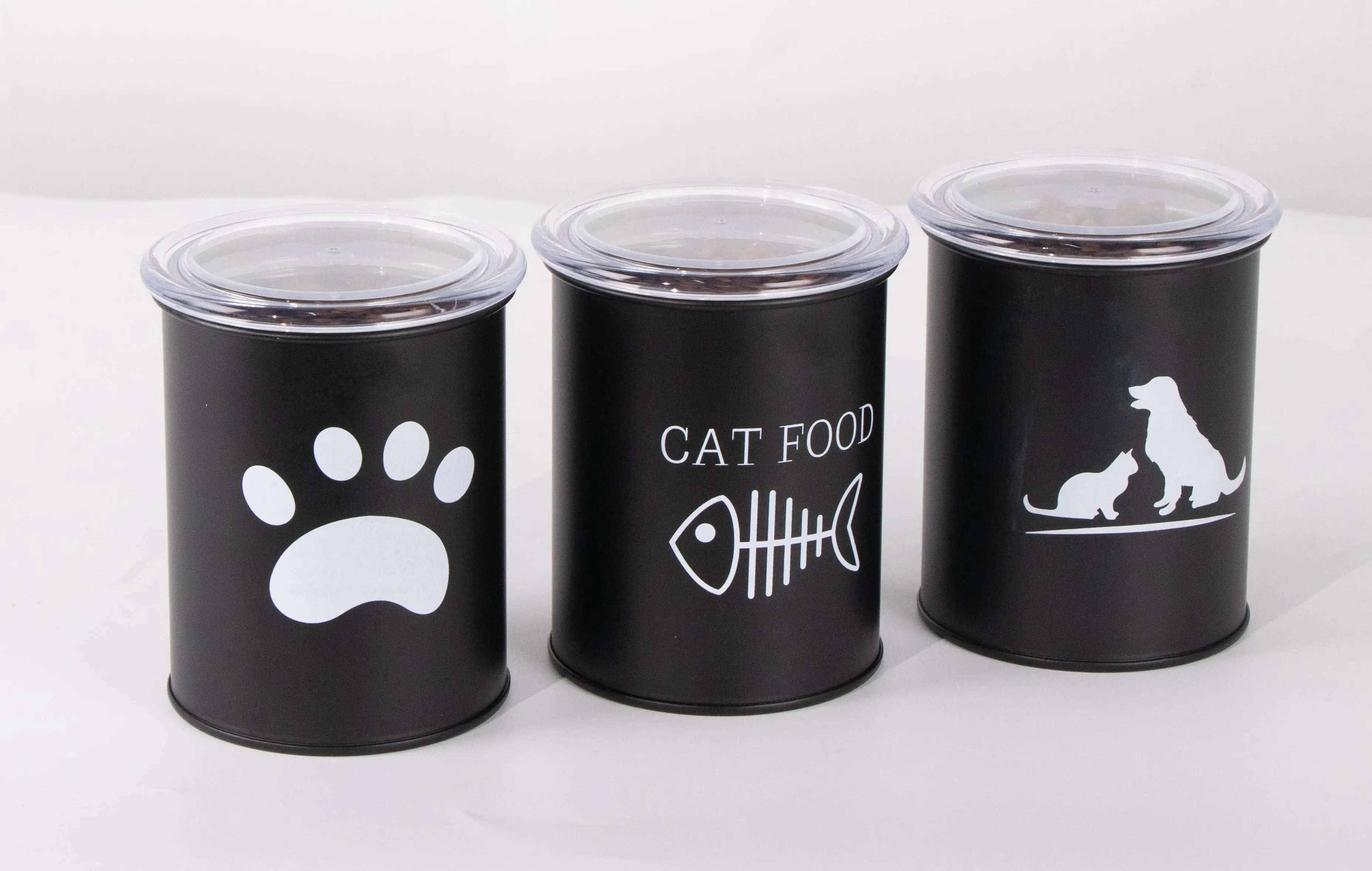 Factory Direct Sale Customized Cross-border E -commerce  Set of Four Metal  Pet Snacks and Toys Classification Storage Box