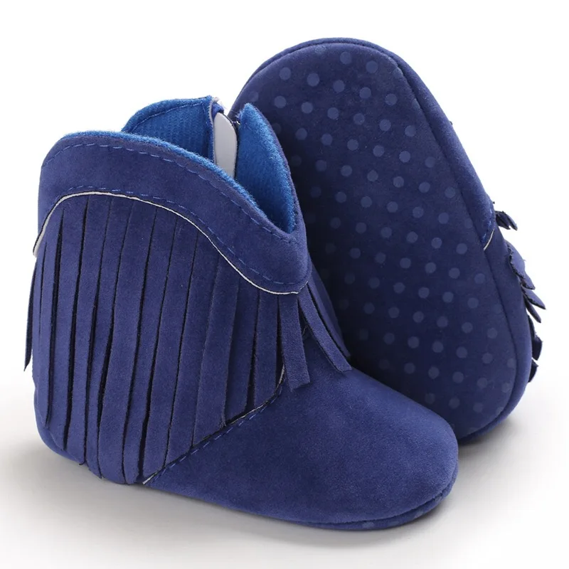 Autumn and Winter  fashion l baby boots baby soft soled suede leather shoes six colors baby retro tasse Moccasins
