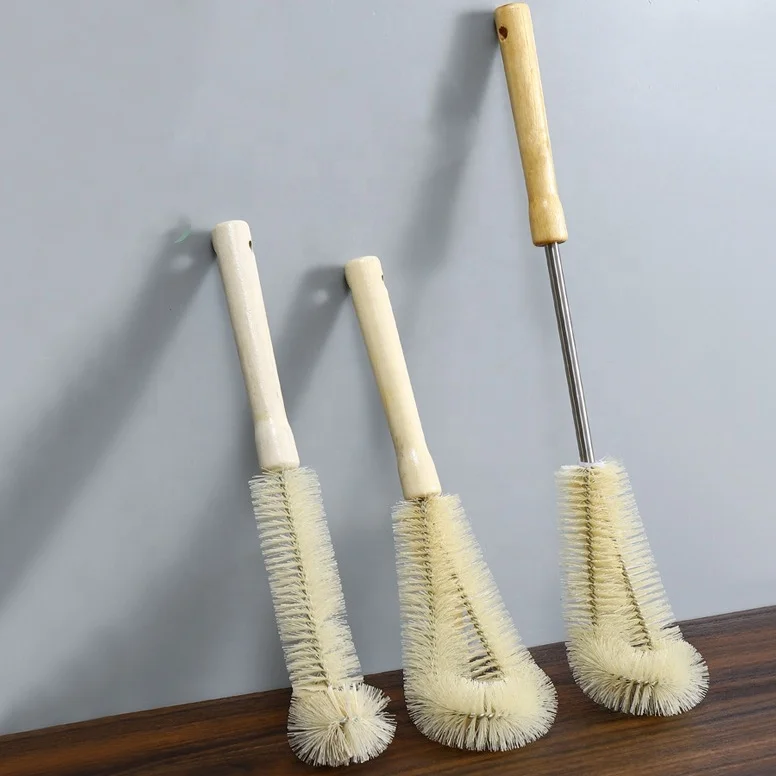 Bottle cup brush Curved head Long handle cleaning Washing cup soybean milk wall breaker brush