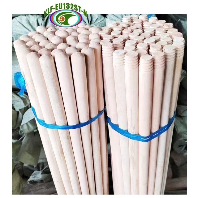 uncovered wooden broom mop brush dustpan stick handle 120cm by 2.2cm customized length 60cm to 150cm diameter 2.2cm to 2.5cm