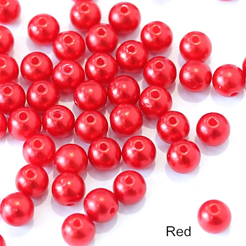 Best selling top quality 6 mm loose faux abs pearl beads for clothes