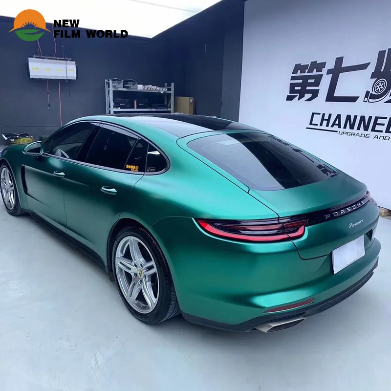 Air Bubble Free Color Car Wrapping Vehicle Wrap Vinyl Stickers Matte Emerald Green Car Wrap Vinyl Film