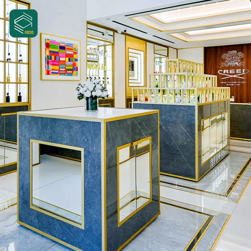 Make up showcase retail perfume shop decoration shelves for salon nail polish cosmetic racks perfume display stand cabinet