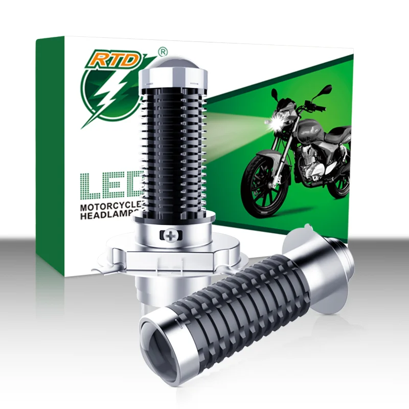 Оптовая продажа, новая модель мотоциклетных светодиодных ламп RTD M11W 10W H4 S2 BA20D H6 T19, светодиодные фары с линзой проектора, напряжение 9-85 в