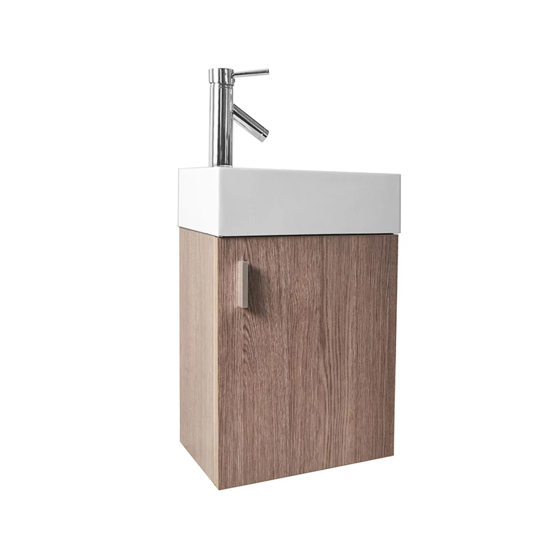 Small design narrow sink corner bathroom contemporary melamine bathroom cabinet vanity
