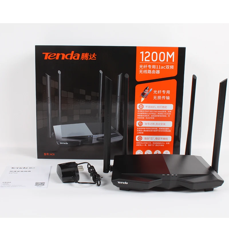  Wi-Fi-роутер Tenda AC6 AC1200M 2 4/5 0 ГГц 1167