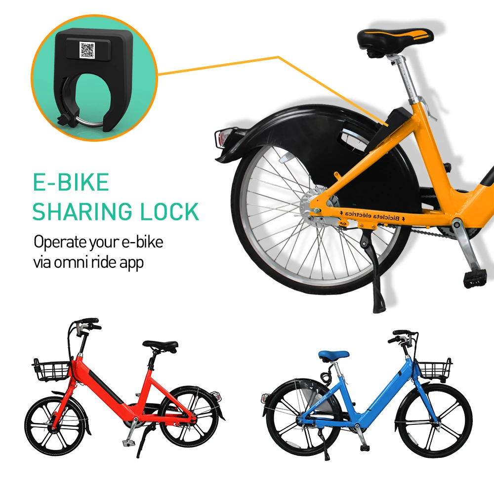 Remote Controlled Public Bike Solution System Ebike Sharing Management Software Featuring GPS Tracking Share Bicycle Lock