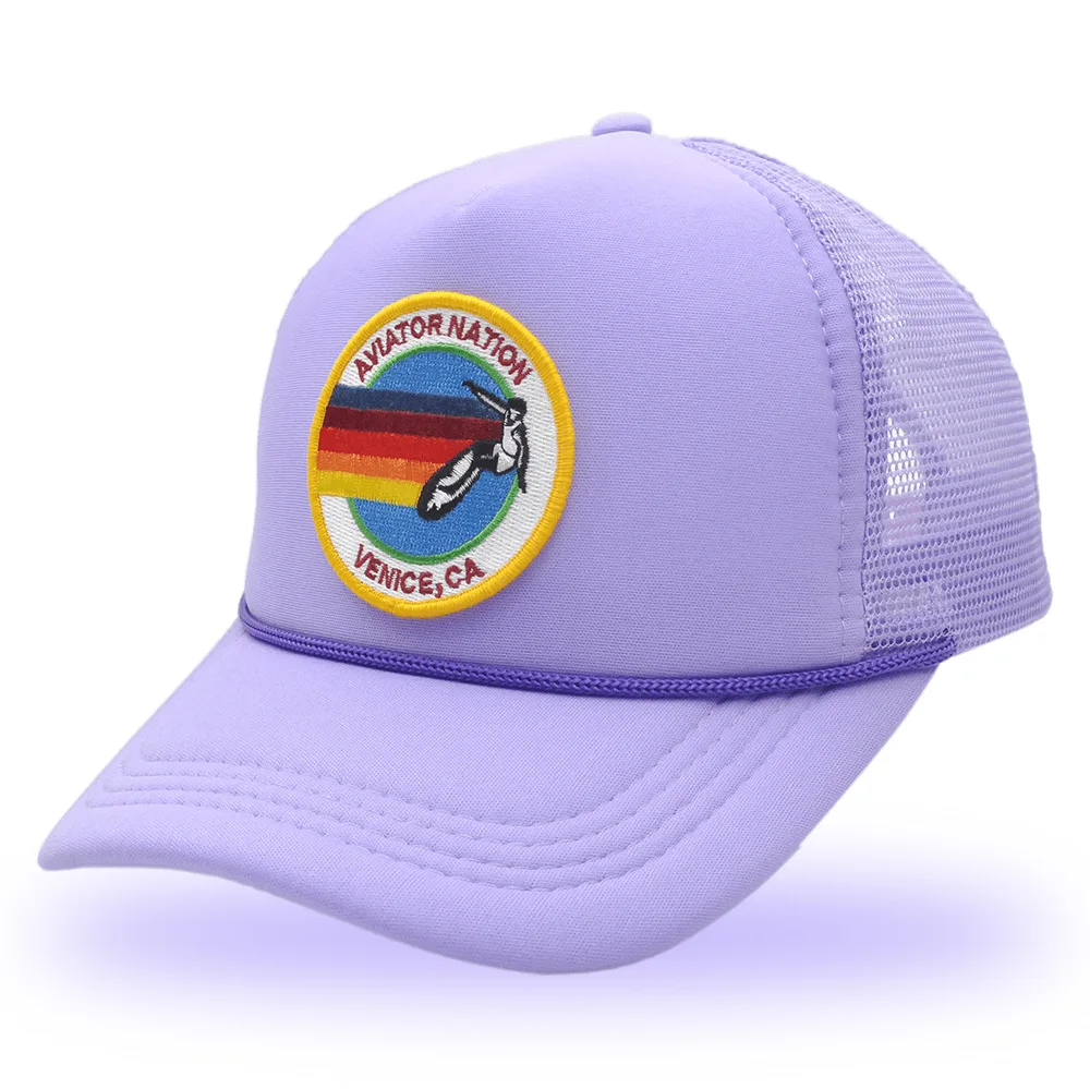 2024 New Arrivals 5 Panel Foam Trucker Hats Outdoor Summer Beach Fashion Trucker Hat With Rope