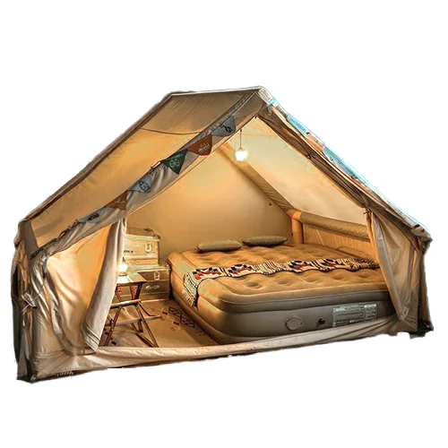 XIASHENG Automatic Inflatable Tent Outdoor Camping House Style Rainproof Warm Thick PVC Canvas Waterproof Overnight Shelter