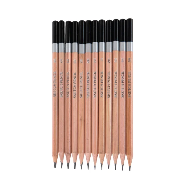 Sketching pencils hot sale Art Nation 12 pcs 6H,4H, 3H,2H,HB,2B,4B,6B,8B.art darwing pencil set